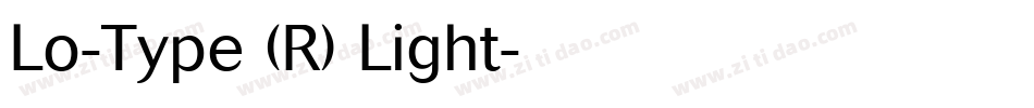 Lo-Type (R) Light字体转换